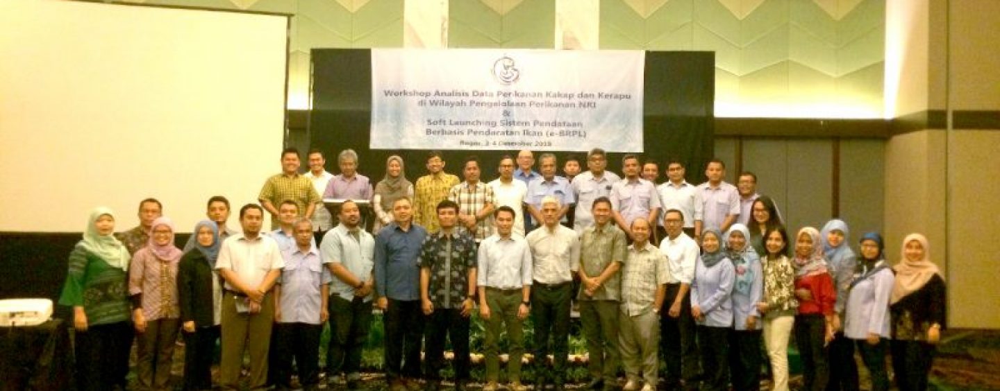 APRI Participated in a Workshop on Data Analysis of Snapper and Grouper Fisheries at WPP NRI, Bogor, December 3-4, 2018